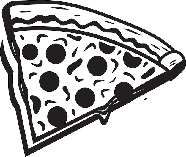 Vetor delectable pizza wedge temptation iconic logo design tasty slice treat logo icon vector