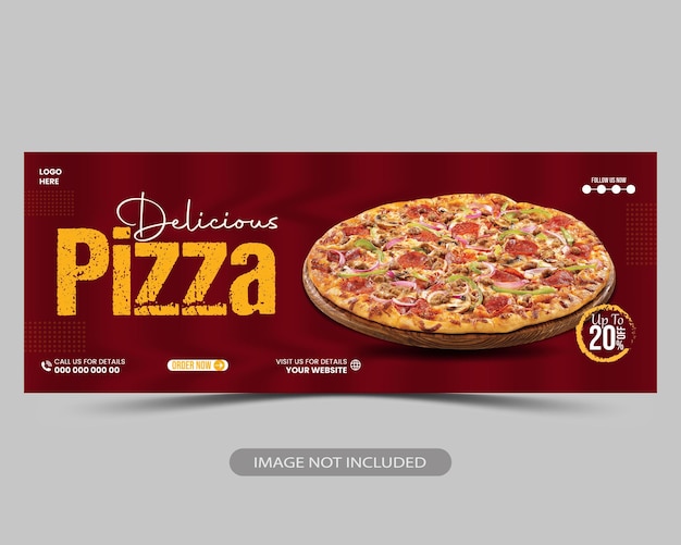 deliciosa pizza modelo de capa do facebook