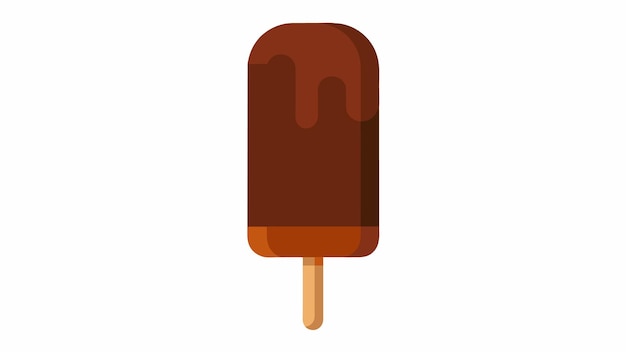 Delicioso chocolate popsicle arte vetorial de alta qualidade em fundo branco