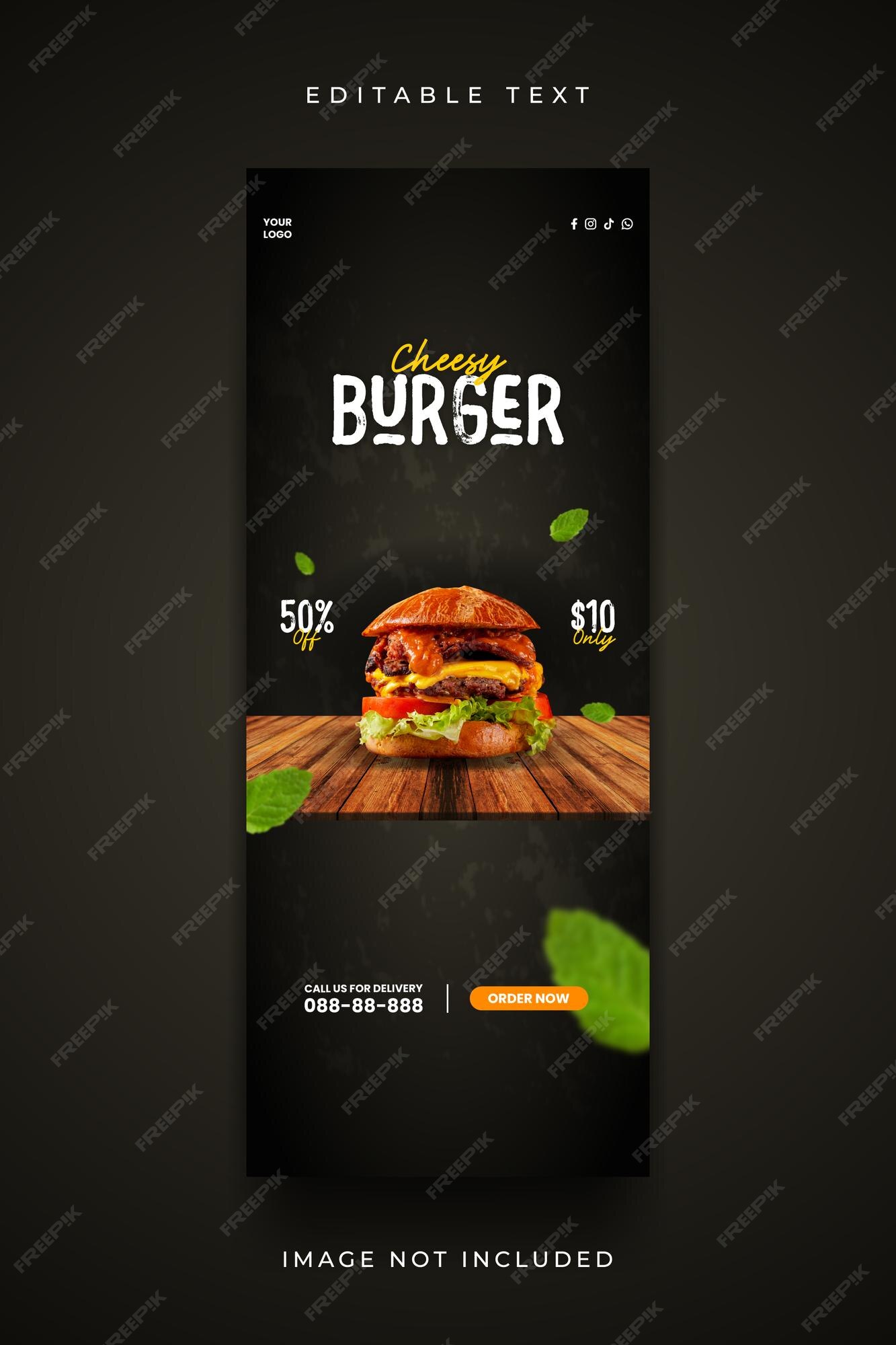 Banner Temos Lanches Xis Hamburguer Comida