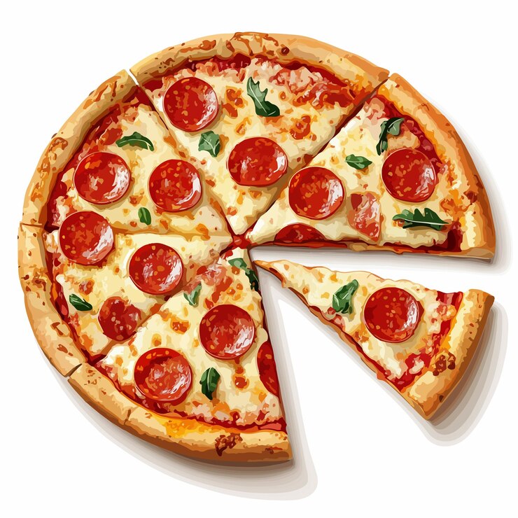 Vetor delicious pizza fast food combo ilustração vetorial isolada