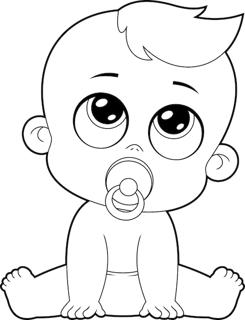 Desenhos de Bebê para Colorir Para Colorir