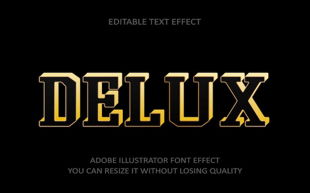 Deluxar texto editável effect