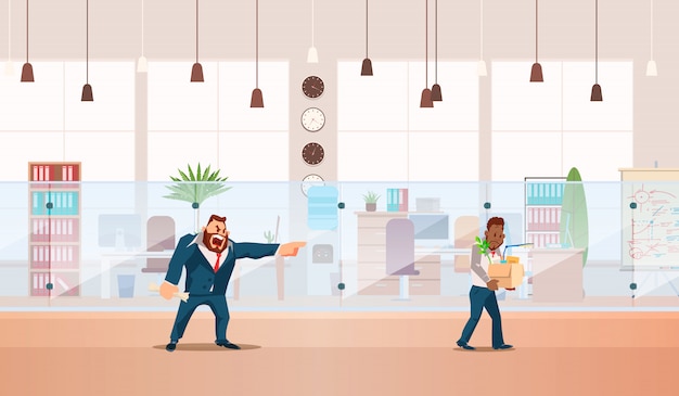 Demitido, trabalho de perda. Ilustração vetorial.
