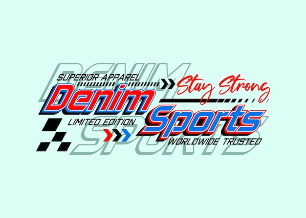 Denim Desporto tipografia design desporto