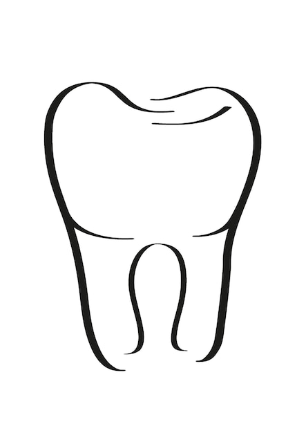 Vetor dente saudável em odontologia vetorial