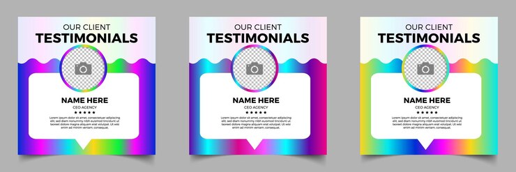 Vetor depoimento de cliente ou avaliação de feedback de cliente modelo de postagem de mídia social vetorial