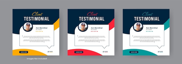 depoimento de feedback do cliente modelo de banner web depoimento do cliente