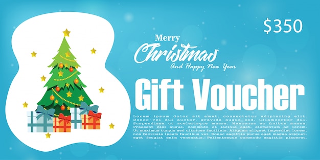 Desconto de cupom de voucher de presente de Natal, fundo de Natal
