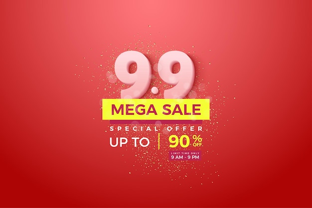 Desconto de oferta especial de até 90 por cento de fundo