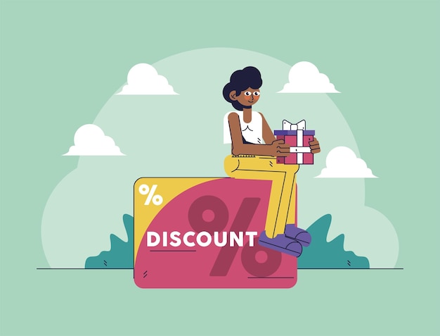 Desconto de oferta especial de ilustração de compras