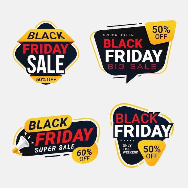 Vetor desconto do banner de venda da black friday