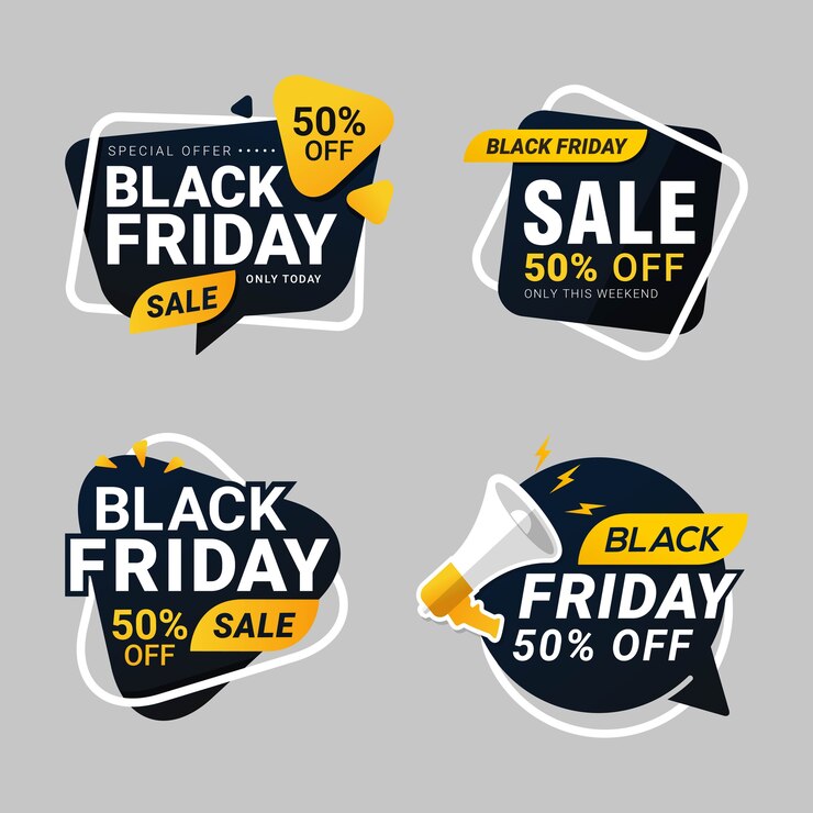 Vetor desconto do banner de venda da black friday