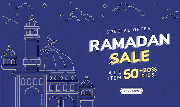 Desconto Mídia Social Ramadan Banner Venda Oferta Especial