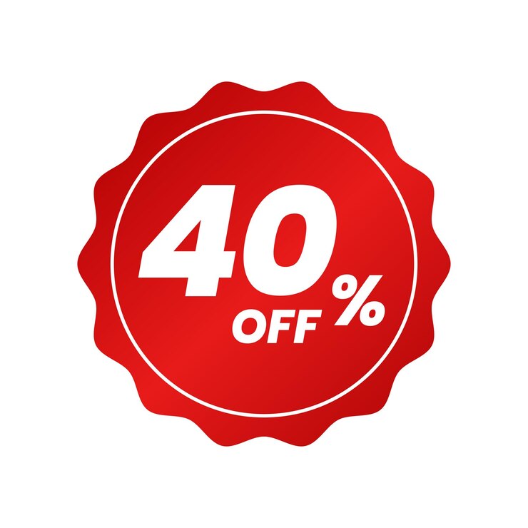 Descontos de 40% de desconto