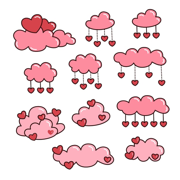 desenhado à mão amor bonito desenho romântico