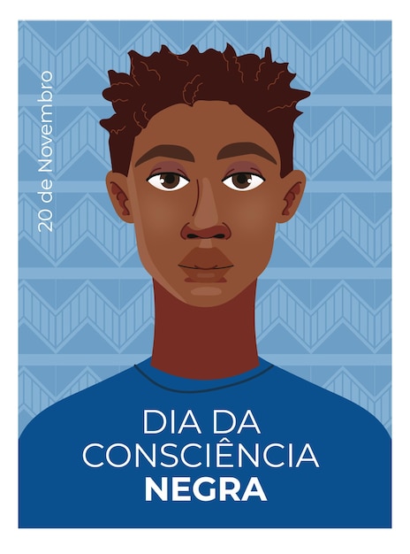 Vetor desenhado à mão dia da consciência negra