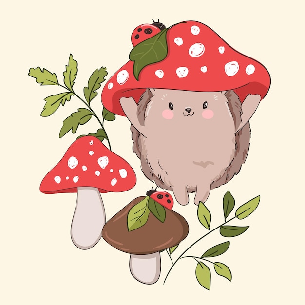 COMO DESENHAR UM COGUMELO FOFO - HOW TO DRAW A CUTE MUSHROOMS 