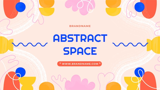Desenhados à mão formas abstratas em miniatura do youtube