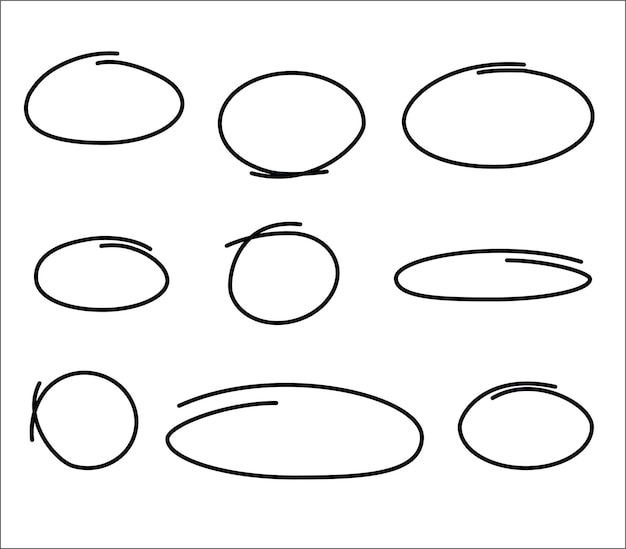 Vetor desenhar a mão do círculo rabiscado