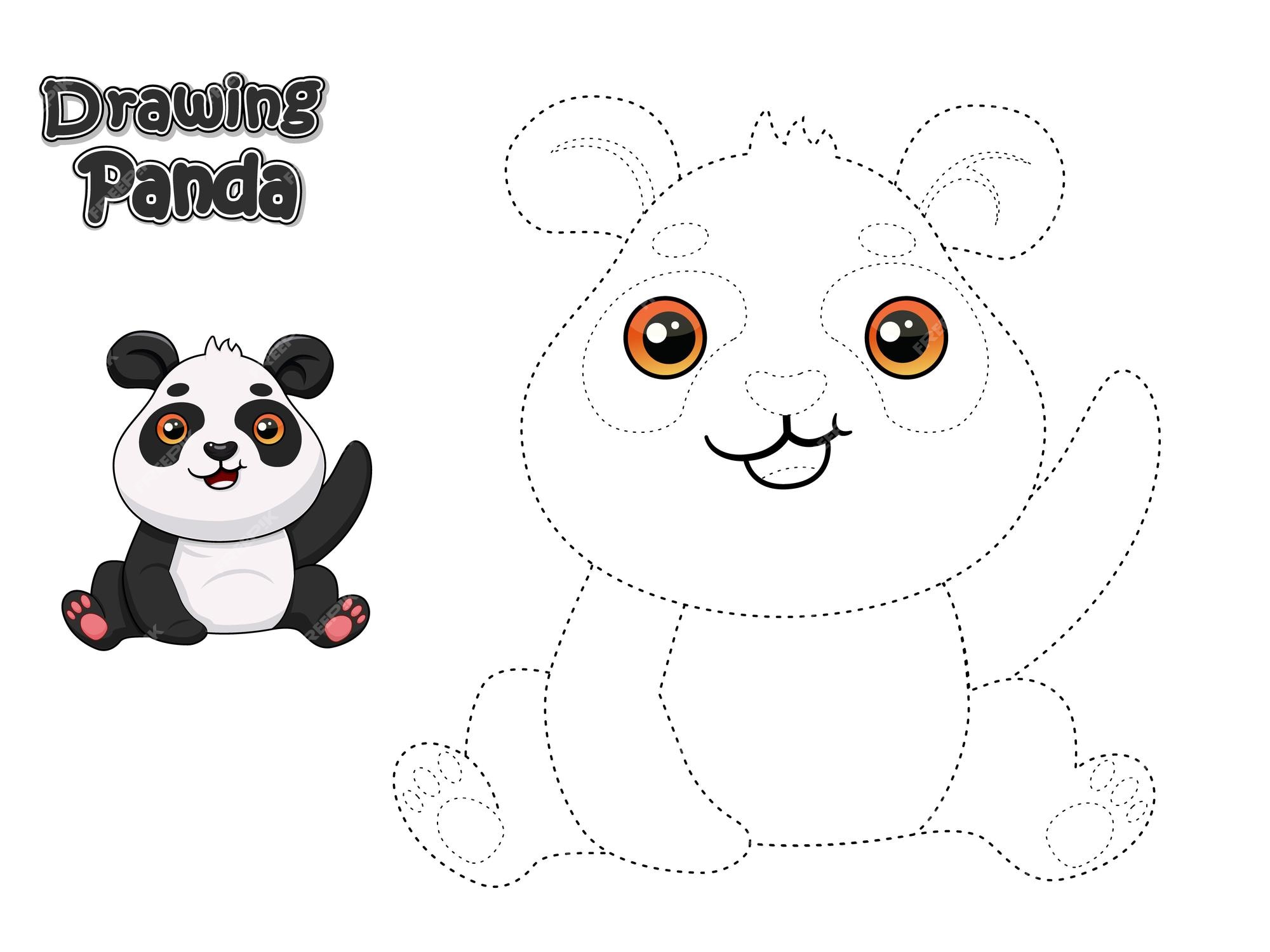 Desenho para Colorir – Animais - Panda - Aula Pronta