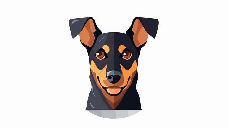 Vetor desenhar um ícone de cão plano para site ou smartphone