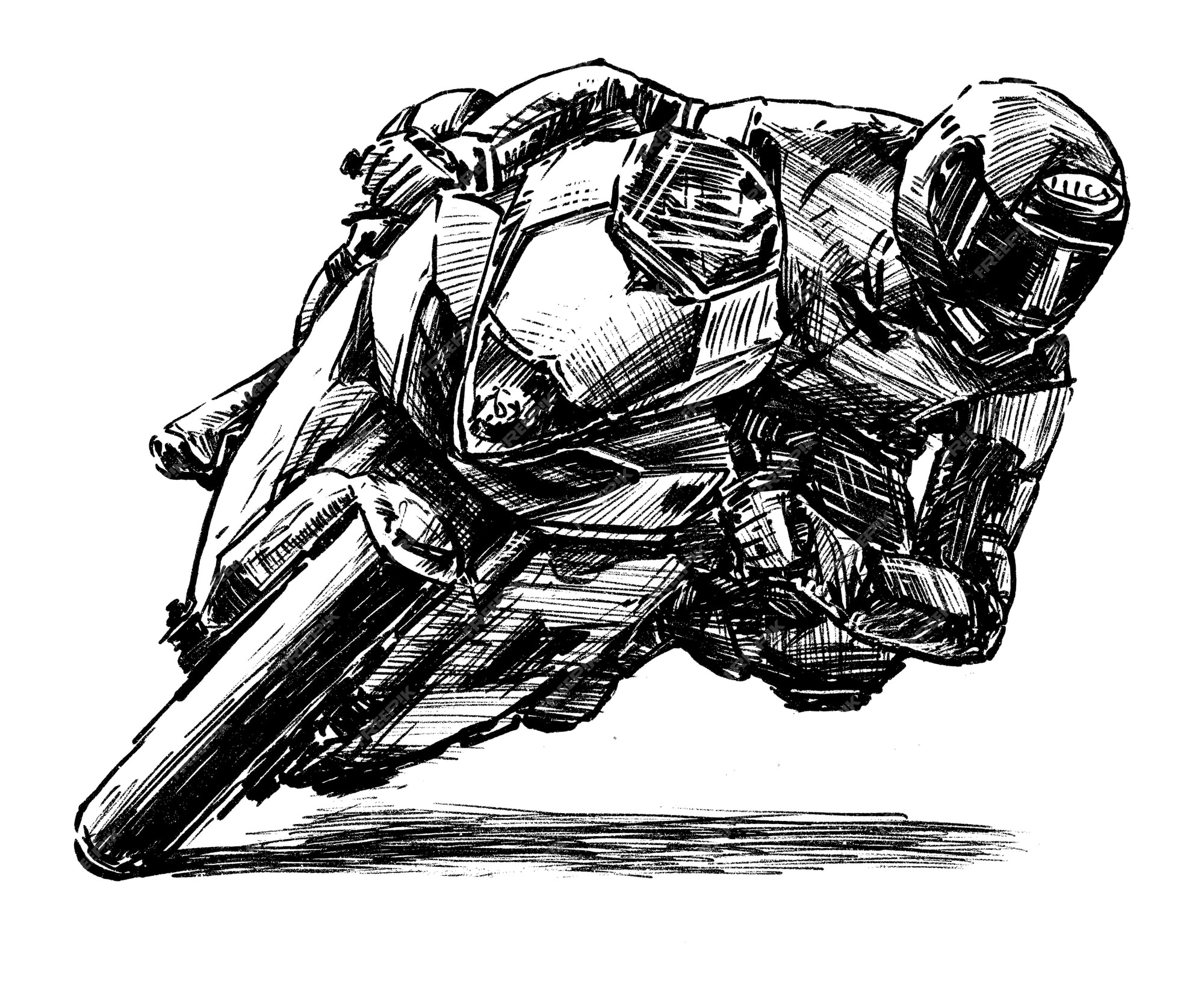 desenho dos motociclistas isolados desenhado à mão 1330830 Vetor no Vecteezy