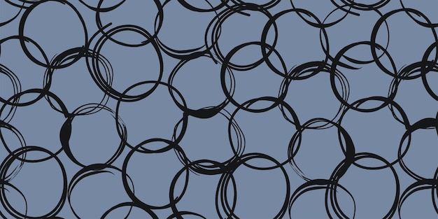 Desenho à mão de várias formas abstratas, bonito padrão sem costura, colagem, impressão contemporânea