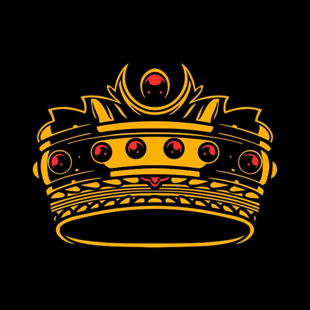 Vetor desenho à mão luxury vector crown king queen ilustração