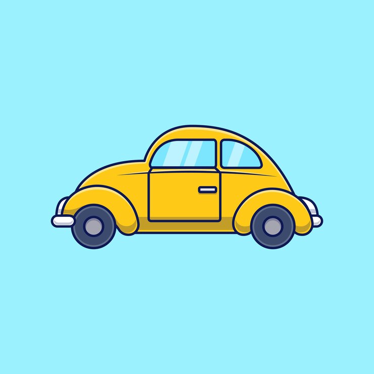 Desenho animado clássico de minivan Frog Car Vector Icon Illustration Flat Cartoon