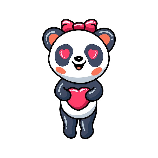 COMO DESENHAR UM PANDA COM UM CORAÇÃO KAWAII 