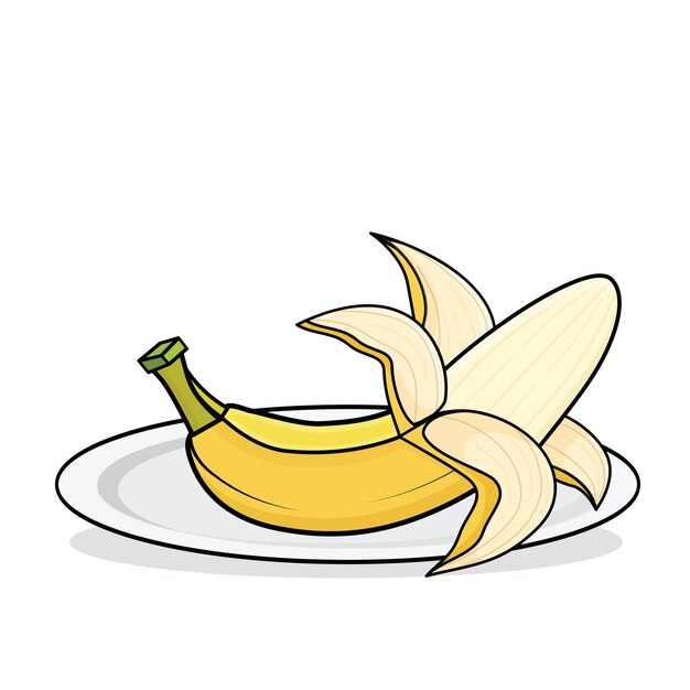 Vetor desenho animado de banana banana fruta banana banana ilustração