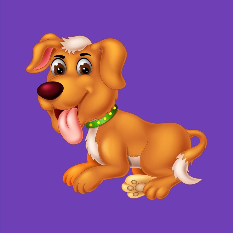 Vetor desenho animado de cachorro posando vetor isolado