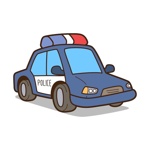 Desenho animado de carro de polícia