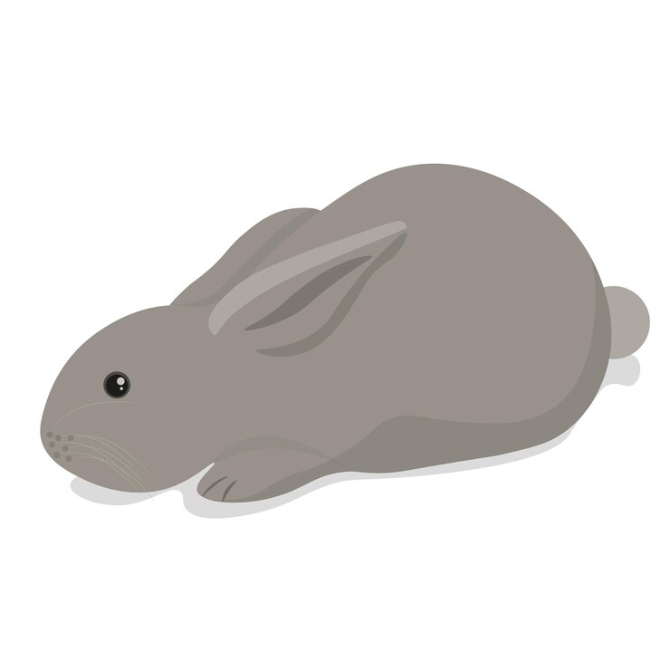 Vetor desenho animado de coelho selvagem ilustração vetorial