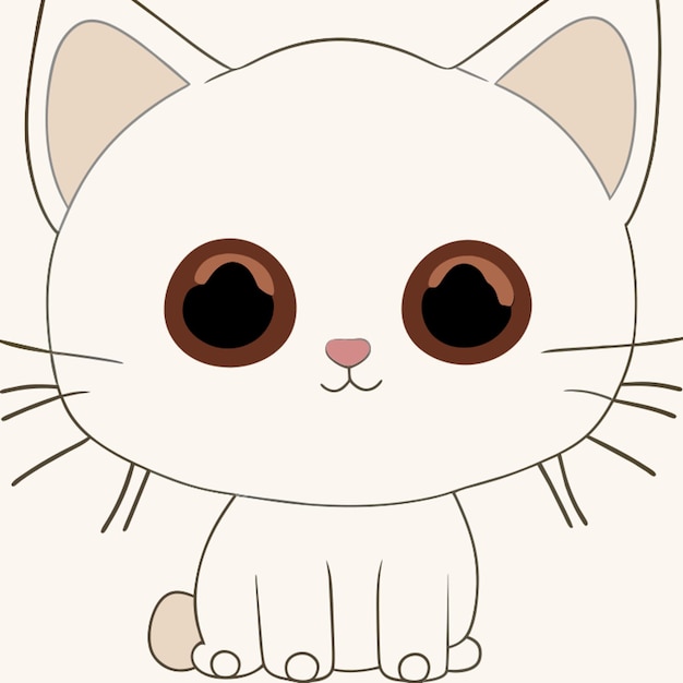 Vetor desenho animado de ilustração vetorial de gato