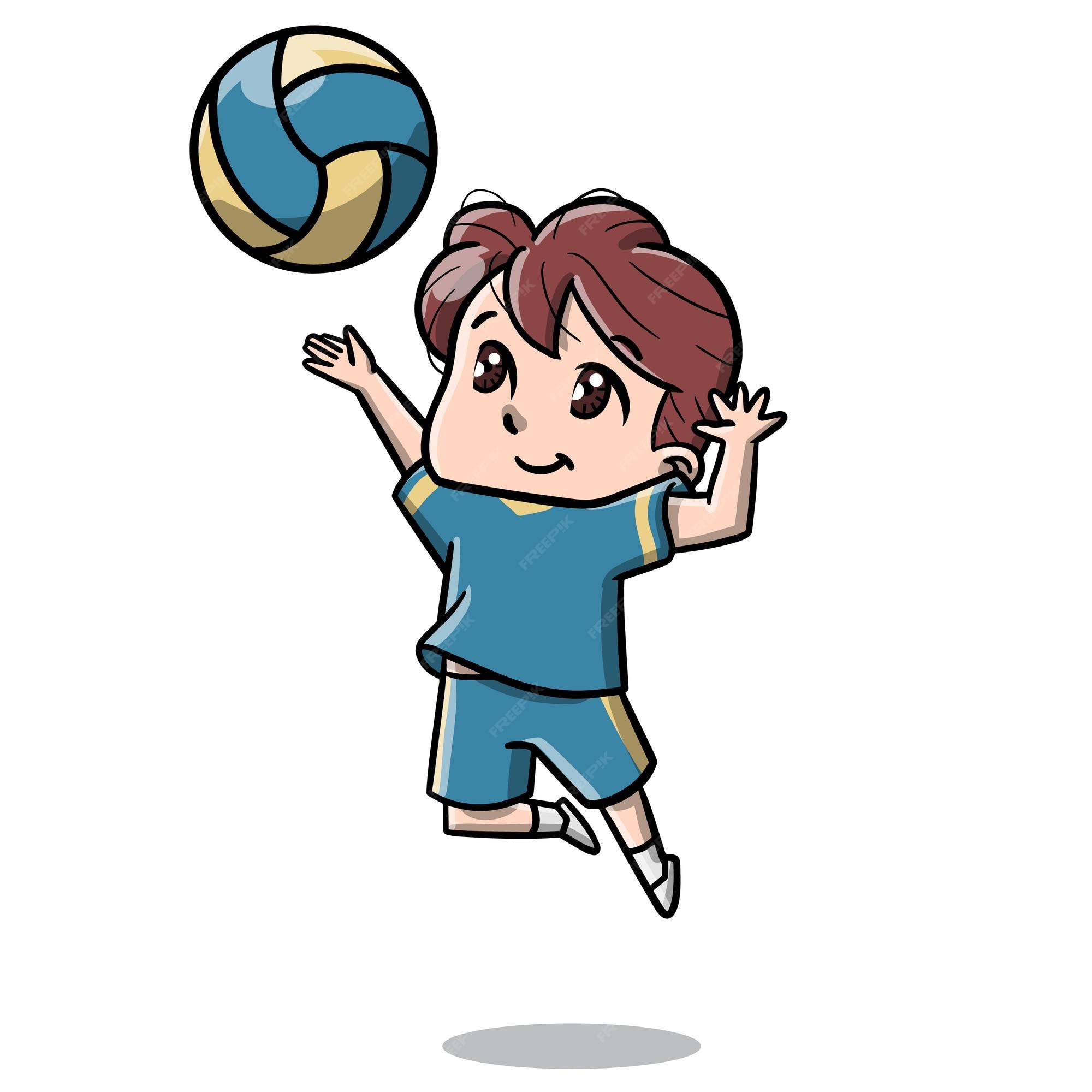 Desenho de pessoa jogando volei [download] - Designi