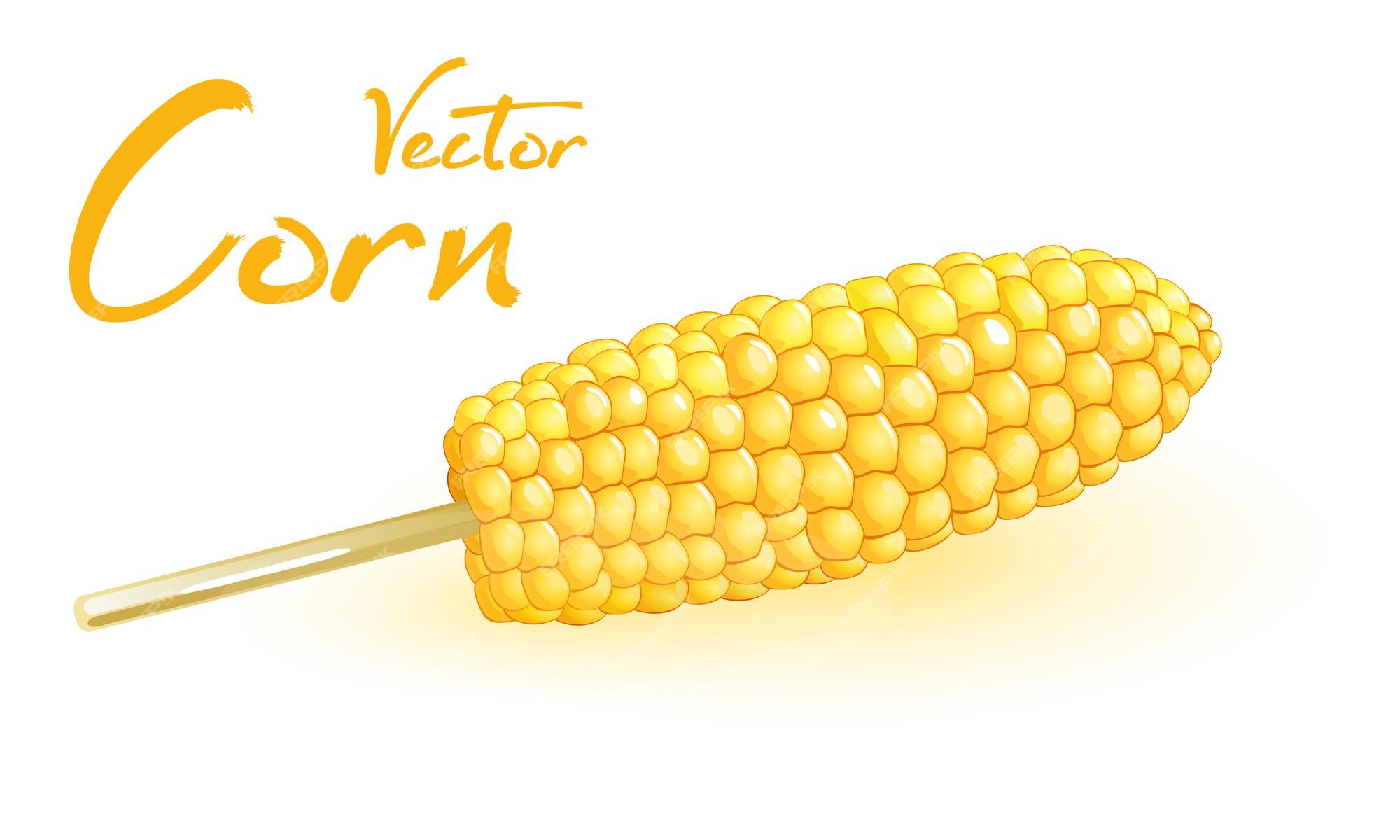 Desenho animado de milho doce caramelizado | Vetor Premium
