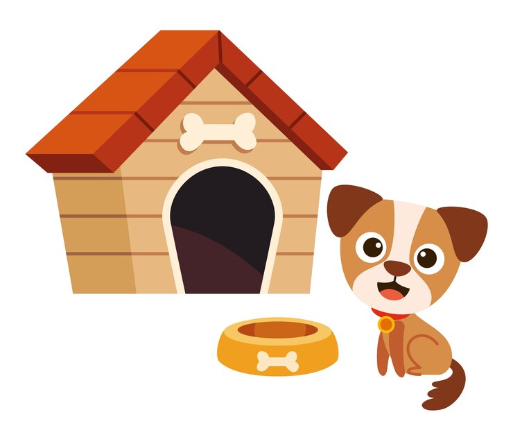 Vetor desenho animado de um cachorro