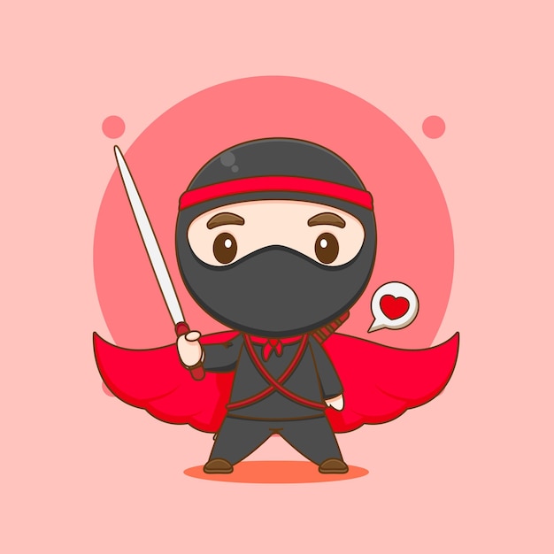 Desenho ninja fofo