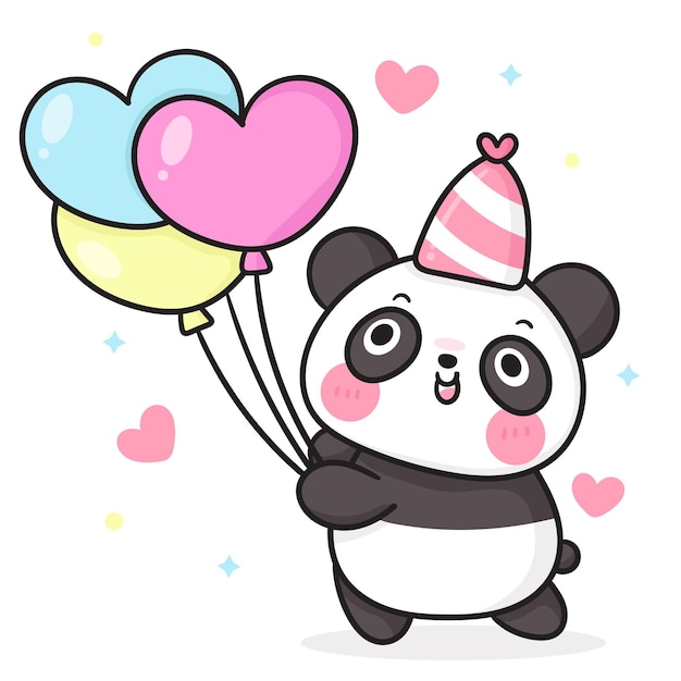 Amor Panda PNG - Imagem PANDA png segurando um coração rosa