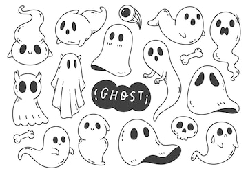 Desenho De Adesivo Fofo Halloween Fantasma Feriado Tatuagem Doodle PNG ,  Desenho De Tatuagem, Desenho Fantasma, Desenho De Dia Das Bruxas Imagem PNG  e PSD Para Download Gratuito