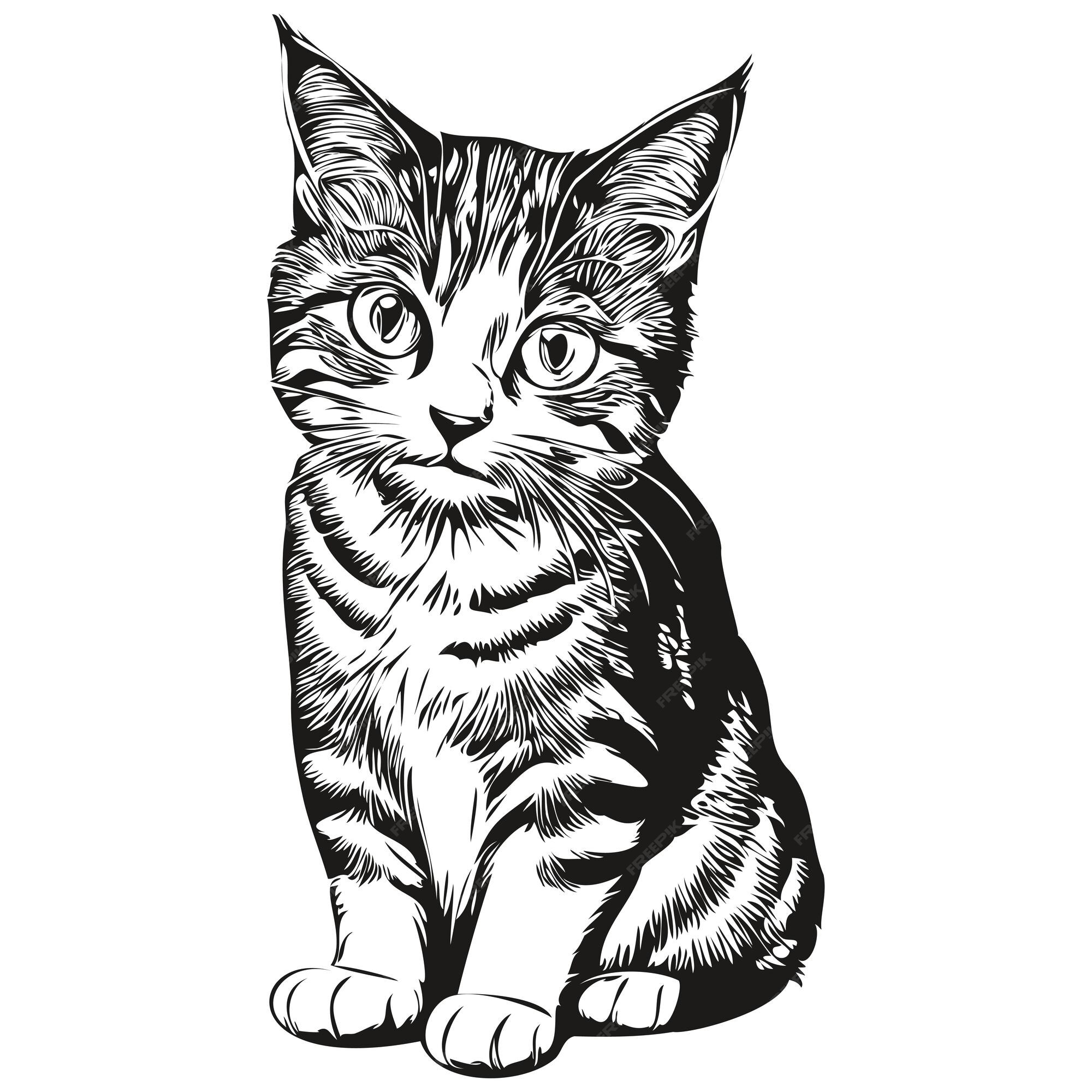 Vetores de Desenho Simples E Mínimo De Tinta De Gato Dois Gatos Em Estilo  De Arte De Ilustração Cômica e mais imagens de Abstrato - iStock