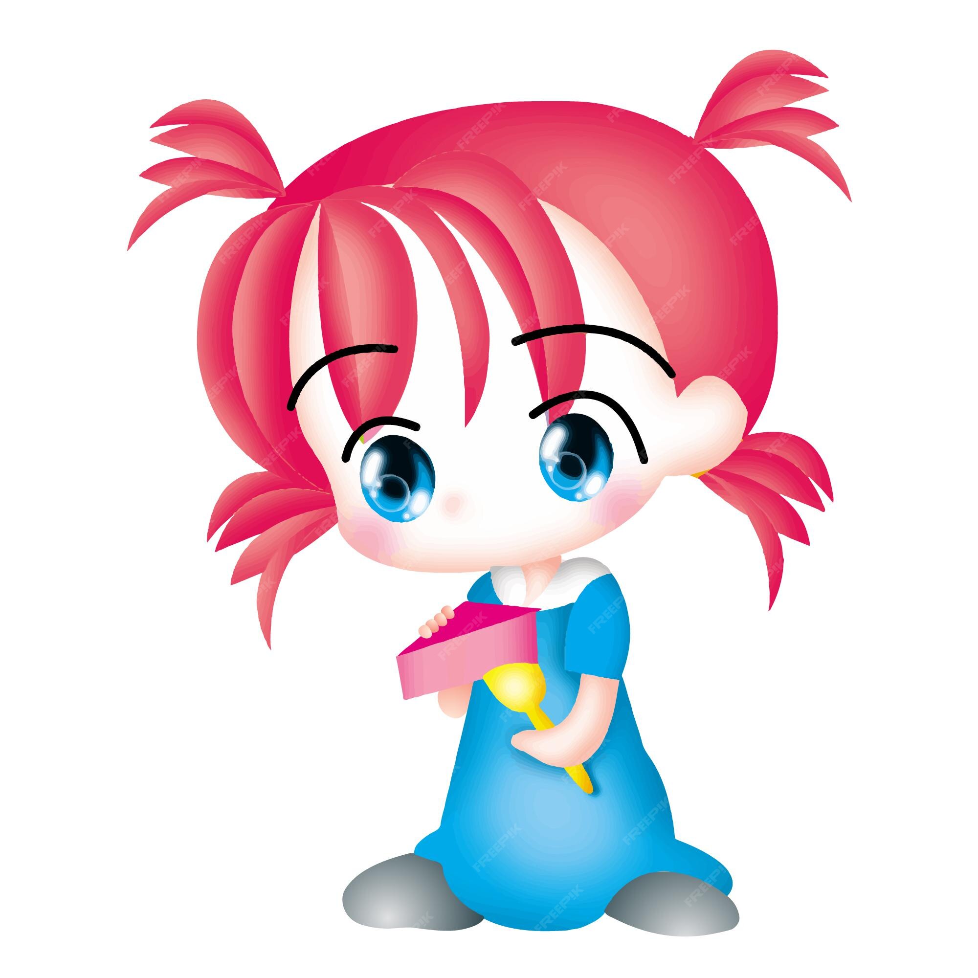 Menina Vector Cartoon Clipart Anime Bonito Modelo De Personagem, Ilustração  Emoção Desenho Kawaii Manga Design Ideia Download Arte Royalty Free SVG,  Cliparts, Vetores, e Ilustrações Stock. Image 178689474