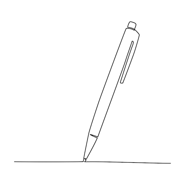 Vetor desenho contínuo de uma linha de ilustração vetorial de caneta