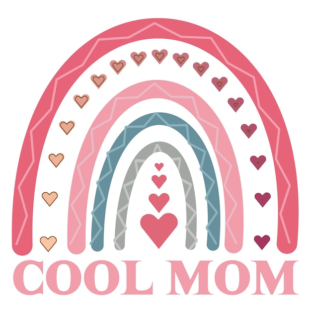 Desenho Cool Mom Rainbow