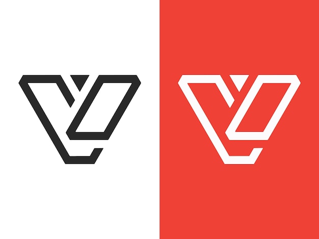 Desenho criativo de logotipo da letra v