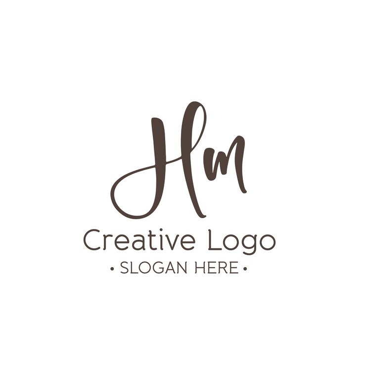 Desenho criativo de logotipo de monograma HM Iniciais Logotipo mínimo Logotipo moderno HM Logotipo Desenho de logotipo