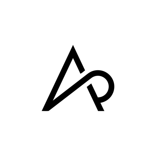 Vetor desenho criativo do logotipo da ap