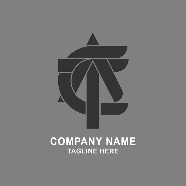 Desenho criativo do logotipo da letra ATC